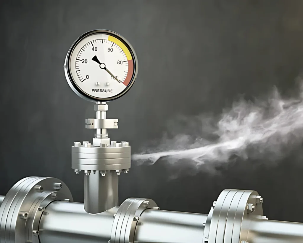 gas valve measuring gas leak