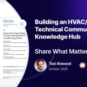 Building an HVACR Technical Community Knowledge Hub Share What Matters