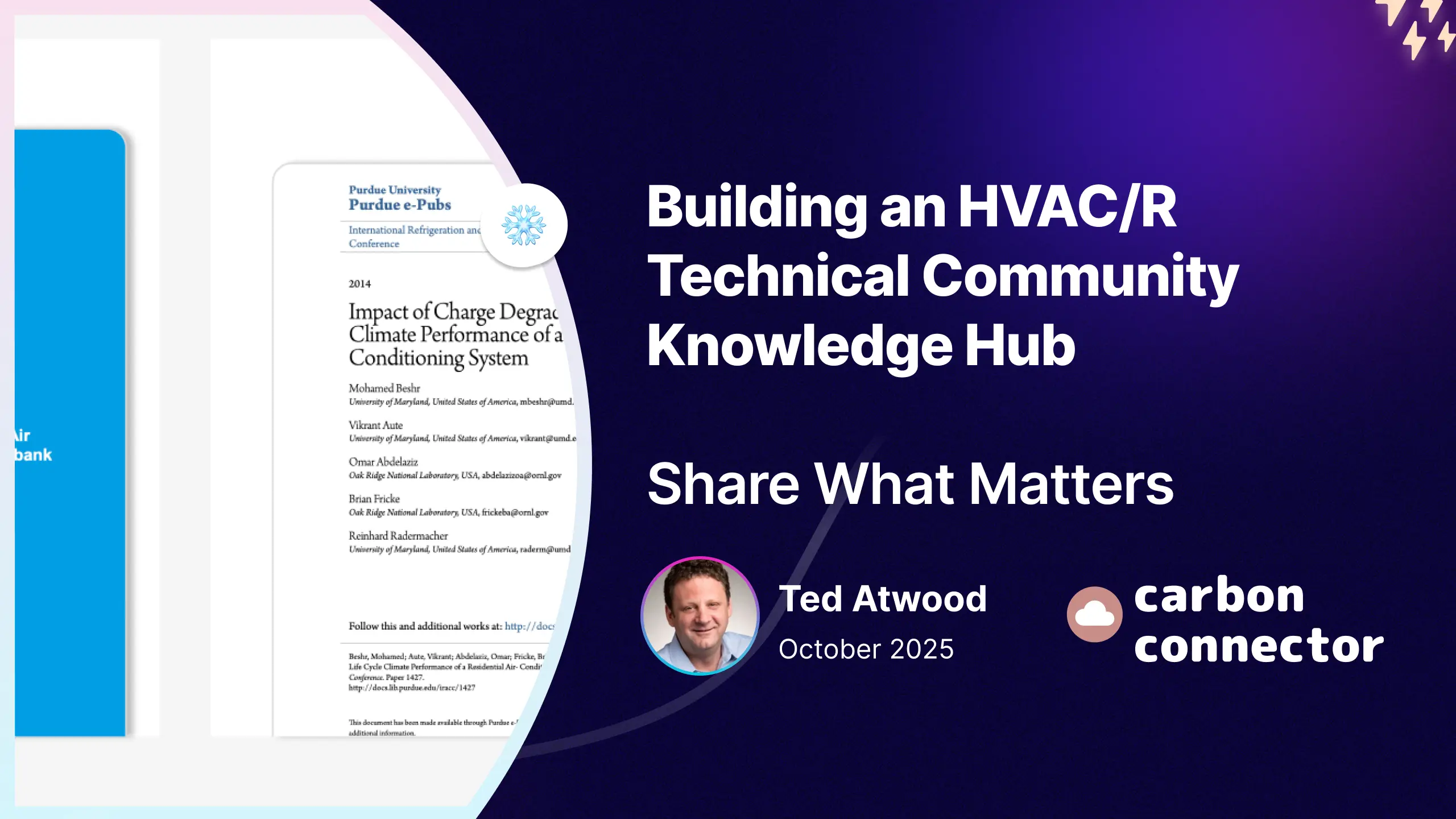 Building an HVACR Technical Community Knowledge Hub Share What Matters