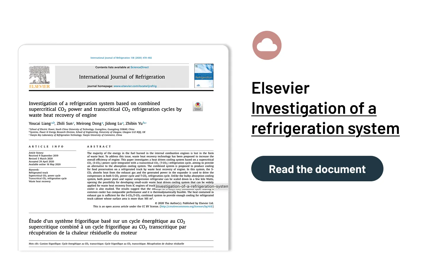 Elsevier - Investigation of a refrigeration system
