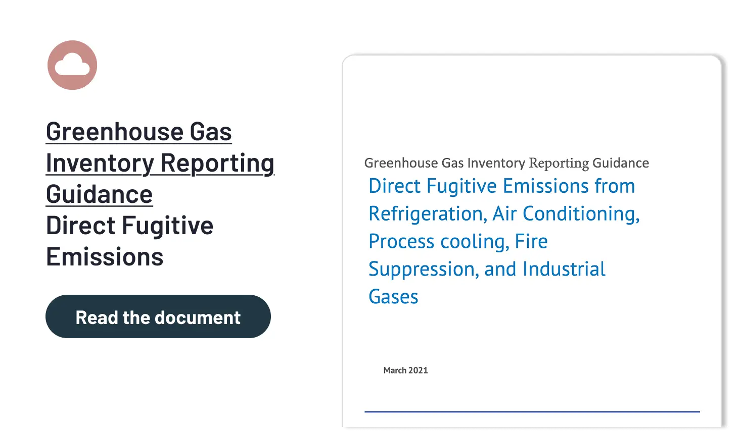 Greenhouse Gas Inventory Reporting Guidance Direct Fugitive Emissions