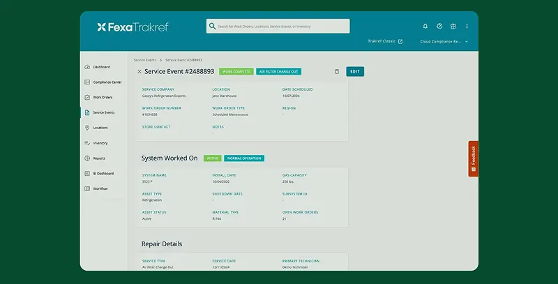 trakref-Refrigerant management software