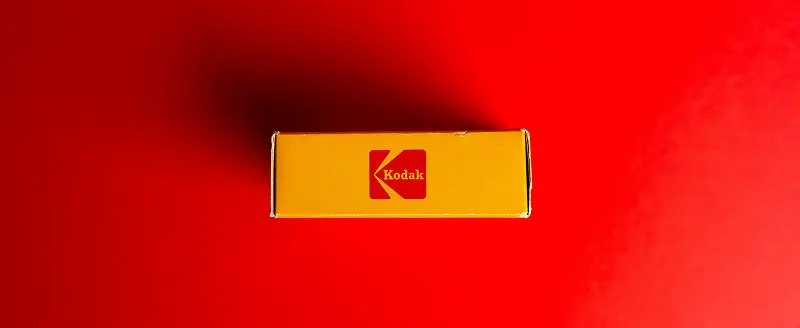 kodak box on red background